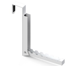 2개 - 접이식 오버 도어 의류 건조 세탁 랙 6개의 그로브 포함 및 타월용 행거 (블랙), White-1pcs