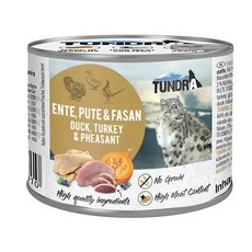 全新回歸 拿鐵貓花花 德國 TUNDRA 貓咪主食罐 無穀貓罐 貓罐頭, 1個, 渴達-鴨肉+火雞+雉雞200g