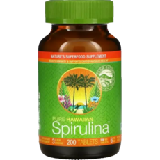 뉴트렉스 하와이 퓨어 하와이언 스피룰리나 스피루리나 500mg 200정 Pure Hawaiian Spirulina, 1개