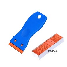 刮刀 汽車 汽車貼紙 玻璃刮刀 貼膜刮刀汽車玻璃刮刀塑料刀片車窗玻璃膠貼紙去除劑剃須刀片刮刀陶瓷清潔劑汽車清潔工具, 1個, SET1