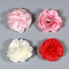 장미 코사지 조화 꽃 행사용 꽃사지 행사 브로치 부토니에 만들기, 레드 (4260)