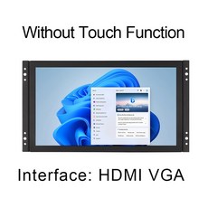 카플레이 모니터 Zhixianda 11 인치 1920 1080 IPS LCD 산업용 저항성 용량 터치 스크린 장비 키오스크 사용을위한 HDMI VGA 포함, Without touch, AU 플러그