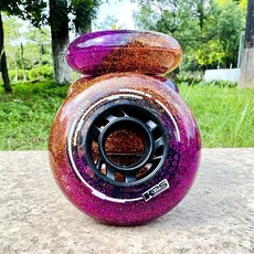 64mm 70mm 72mm 82A 어린이 롤러 스케이트 휠 SEBA 인라인 슬라럼 FSK 스케이트 바퀴 ABEC-7 베어링 부싱 용 Powerslide, [21] 72mm model21, 1개, 02 Purple Gold