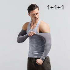 salimm 남자 빅사이즈 자외선방지 쿨링 쿨토시 팔토시 1+1+1, 3개, 딥그레이