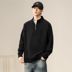 투니스 남성 스타일리시 반집업 단색 긴소매 맨투맨 티셔츠