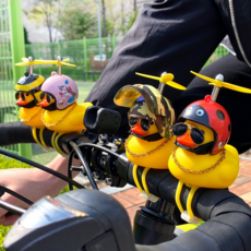 루체트리 러버덕 자전거 오리 장식 악세사리 헬멧 벨 라이트