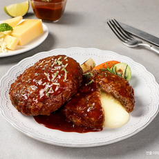 최현석 한돈한우 더블 치즈 함박스테이크 밀키트 180g, 1개