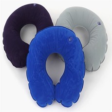 예스몰 pvc에어목쿠션 여행용목쿠션, 블루