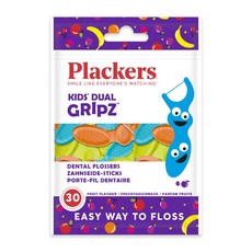 美國Plackers 派樂絲兒童牙線棒 水果口味 含氟, 30支, 30支