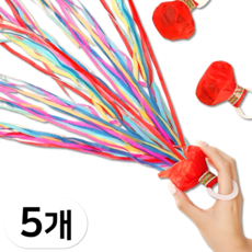 펴나나다 화약 없는 종이폭죽 무소음 줄폭죽, 5개, 혼합색상