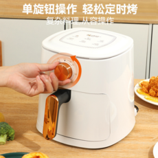 Cool Bear 氣炸鍋 單旋鈕操作 定時烘烤, 4L機械炸鍋（白色）, 110V