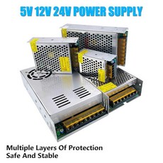 5V 24V 전원 공급 장치 조정 AC 220V 110V에서 DC 실내 장식용 LED 스트립용, 09 60A, 02 12V