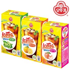 오뚜기 아이스티 복숭아맛 20T+매실맛 20T+유자맛 20T 음료, 14g, 1개, 20개입