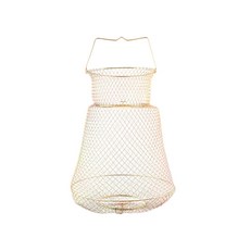 스텐 접이식 어망 낚시 와이어 물고기 보호 바구니 철제 그물 스테인레스 케이지, 05. 특대형 어항 직경 45cm