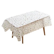 廣奇碩 北歐風PEVA防水桌布 餐桌墊 防油防污易清潔, 1個, 小碎花,137*137cm