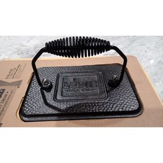 LODGE鑄鐵壓肉方盤LGP3，適用於所有鑄鐵牛排鍋，美國原裝進口，現貨供應，快速導熱，均勻受熱, 1個, 黑色