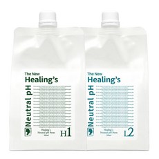 더 뉴 힐링스 뉴트럴 pH 펌제 손상모 500ml+500ml (액상중화제) 중성 산성 극손상 모발 강모 클리닉펌, 1개, 500ml
