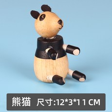 木質仿真動物兒童玩具, 1個, 熊貓:如圖所示