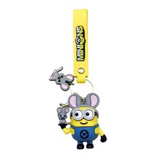 Minions 小小兵造型鑰匙圈, 黃, 1個