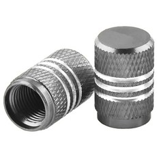 킹콩 알루미늄 타이어 밸브캡 투톤 컬러 자동차 오토바이 공용, 그레이, 2개