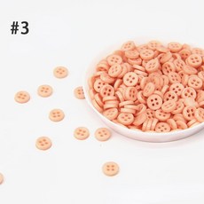 미니 수지 2 바느질 DIY 작은 장식 의류 공예 인형 구멍 50 버튼 6MM 스크랩북용, 01 100pcs, 3, 1개