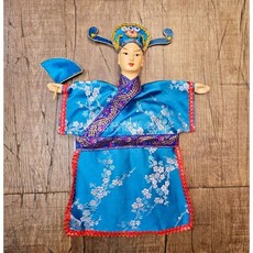 布袋戲掌中戲玩偶：傳統文化復古懷舊中國風皇帝皇后格格阿福書生清朝皇上交換禮物, 1個, 書生