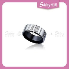 【炫麗】【生生世世】珠寶白鋼男戒