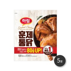 하림 훈제통닭 630g, 5개