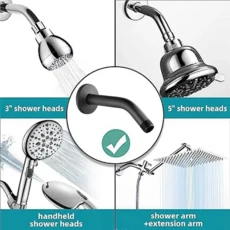 플랜지 테플론 테이프가 샤워 암 고정 샤워헤드 벽걸이 파이프 익, [01] black, 1개, 01 black