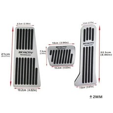 마쯔다 자동차 가속 페달 브레이크 클러치 키트 발받침 논슬립 매트 인테리어, 2. LHD AT 3pcs Silver, 기본