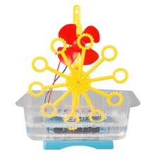 嗨購 自製手搖泡泡機 女孩科學實驗玩具 小學生手工科技小製作 趣味發明 DIY材料包, 50套起拍單價, 1個