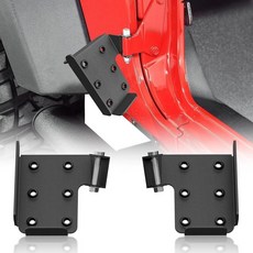 EYOUHZ JK JL JT 힌지 스텝 접이식 풋 페달 병따개 포함 2007-2026 지프 랭글러 JK JL JKU JLU 및 글래디에이터 JT 2/4 도어와 호환 풋 스, 2 Pcs(Star logo)