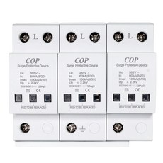 [科寶電子] 歐盟安全認證 3相3線 AC220V電源突波保護器 3+PE 275V/100KA (15-SP07M-3PL100), 1個, 白色