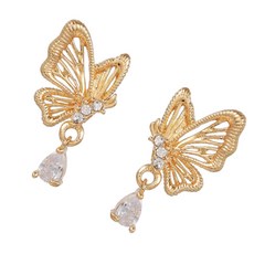 조깅 사이클링 일상에서 안전하게 사용할 수 있는 유니버설 메탈 이어폰 패스너 보석 장식 디자인, Gold