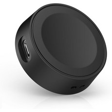 Geemaker 갤럭시 워치 전용 충전 도크 2.5W 업그레이드 마그네틱 충전기 베이스 USB-C & 라이트닝 듀얼 인터페이스, 1개, 검정색