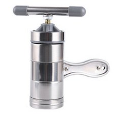家用小型壓麵器 莜麵多功能手搖壓麵機 窩窩河撈機烙機, 1個, 不銹鋼