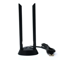 고이득 2.4G 5.8G 이중 주파수 연장 케이블 ASUS Wifi 라우터 무선 카드 자기 흡입 베이스용 외부 안테나, 03 2M Cable-10dBi