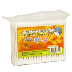 康棉 螺旋紙軸環保棉花棒 補充包 (200支裝), 1個, 200個裝
