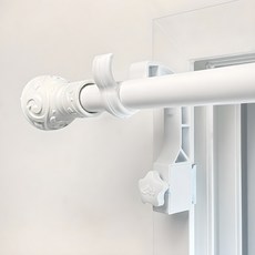 감성다는남자 안뚫어고리ver4 화이트1세트(2개입) + 화이트커튼봉set, 화이트