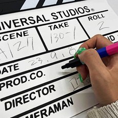 무비 촬영 슬레이트 클래퍼보드 화이트 영화소품 MCL