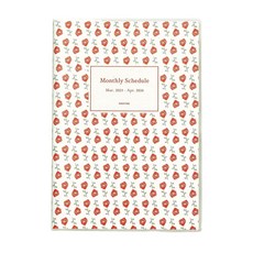 수첩 2025 하이타이드 2025년 3월 시작 레가로 파피로 레드 (A5 월간) 월간