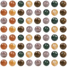 SOF 오브PLATE 1박스 200피스 천연 인도 마노 비즈 천연 비즈 구슬 4mm 라운드 볼 작은 원석 크리스탈 스톤 스무스 스페이서 주얼리 제작용 DIY 팔찌 목걸이 재료, Mixed Color