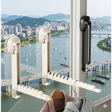 이지몰 무타공 접이식 흡착 옷 가방 헤드폰 정리 다용도 걸이, 화이트, 1개