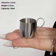 Ja 라떼 아트 우유 거품기 12.5ml/30ml 미니 스테인리스 스틸 거품기 계량 기능 포함 커피 액세서리 도구, 1