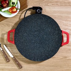 BL컴퍼니 전기 그리들 36cm 구이팬 바베큐그릴 솥뚜껑불판 캠핑그릴, 1개