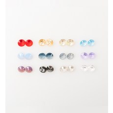 6mm 스와로브스키 크리스탈 코인 12컬러, 01.라이트씨암