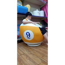 축구공 모양 소파세트 스툴 휴게실 거실 [방오테크 공모양 구름 라운지 1인용 맞춤형 작은, 5. 노란색
