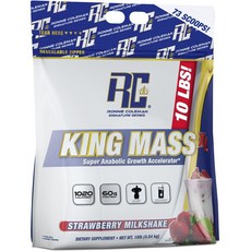 RONNIE COLEMAN 聯名系列King mass XL蛋白補充粉 草莓奶昔口味, 1個, 4.54kg