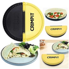 3-in-1 또띠아 실러 조절 밀봉된 메이커 부리토 만들기 퍼 타코 가능 6인치~10인치, C. 원형 로고 종이