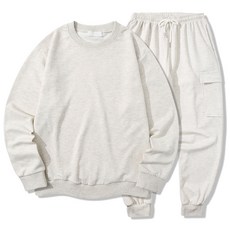 ILLUSO 柔軟棉質衛衣縮口運動褲套裝